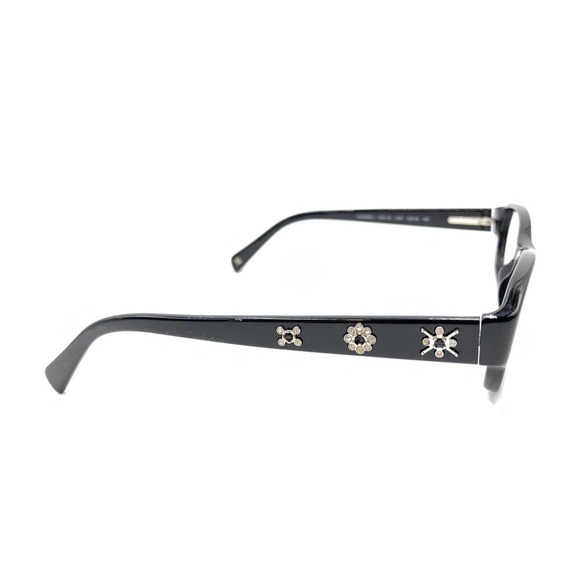 Chanel 3161-B 501 Black Crystals Oval Eyeglasses Frames 52-16 135 Italy Designer - Picture 4 of 12